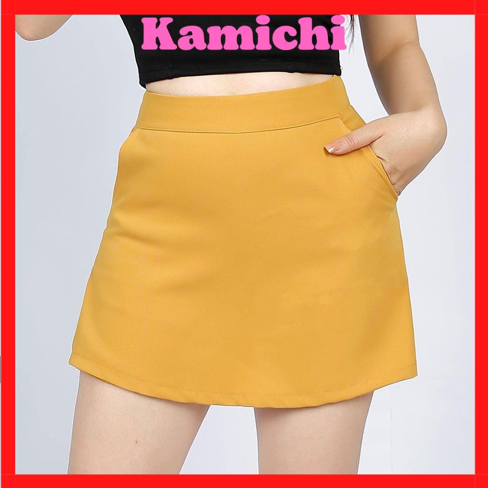 Quần Giả Váy Cao Cấp KAMICHI Khóa Kéo Sau mã 205,Quần đùi váy siêu tôn dáng chất liệu tuyết mưa cam kết không bai xù