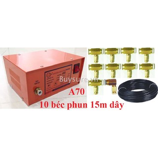 Bộ máy phun sương hawin a70+ 10 béc đồng đl +15m dây buysure