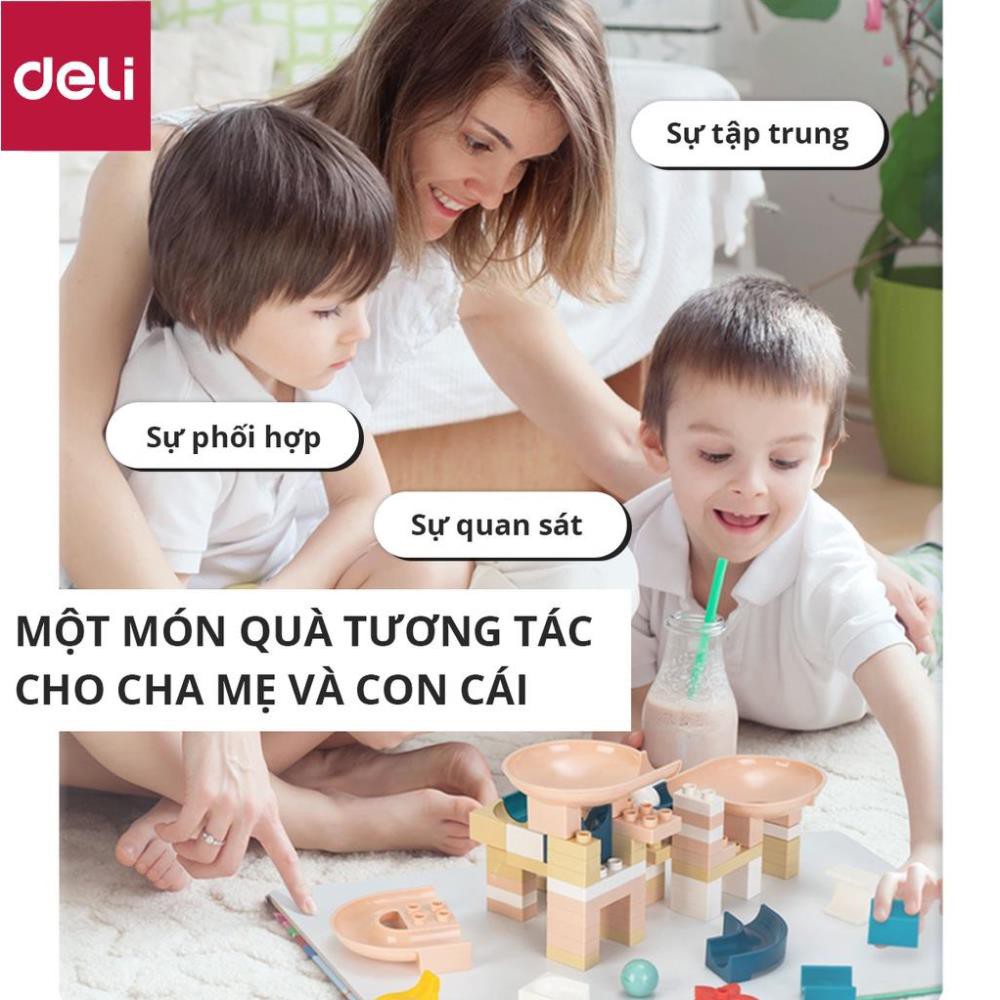 Đồ chơi xếp hình 102 miếng Deli - giúp bé sáng tạo - nhựa an toàn cho trẻ - 74543 / 74544 [Deli]