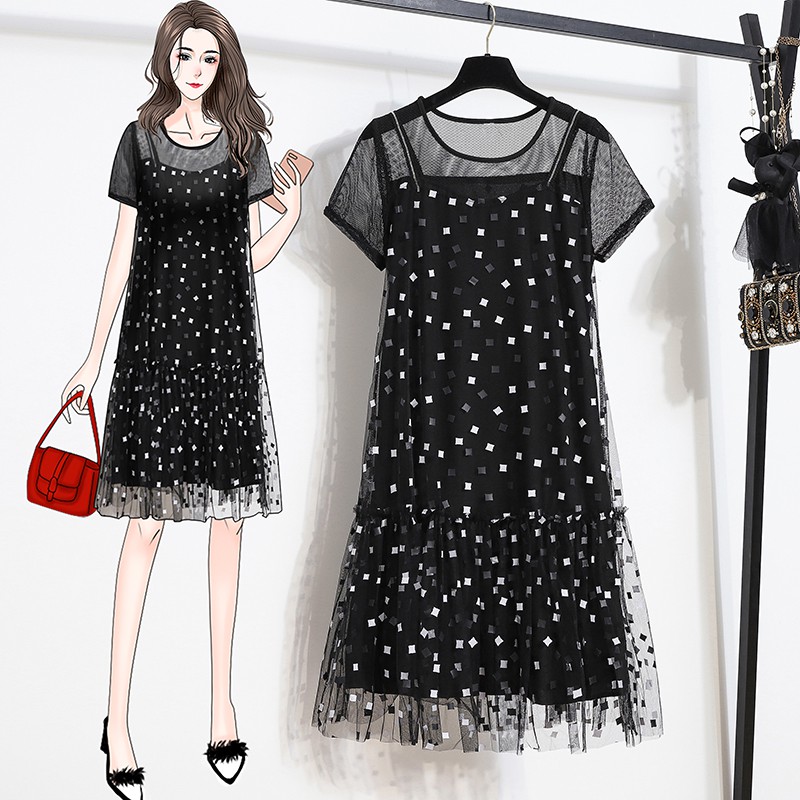 🌸Hàng Order🌸 Váy Đầm Bigsize Ren Họa Tiết Đuôi Cá Trẻ Trung Năng Động 🌸Hàng Quảng Châu