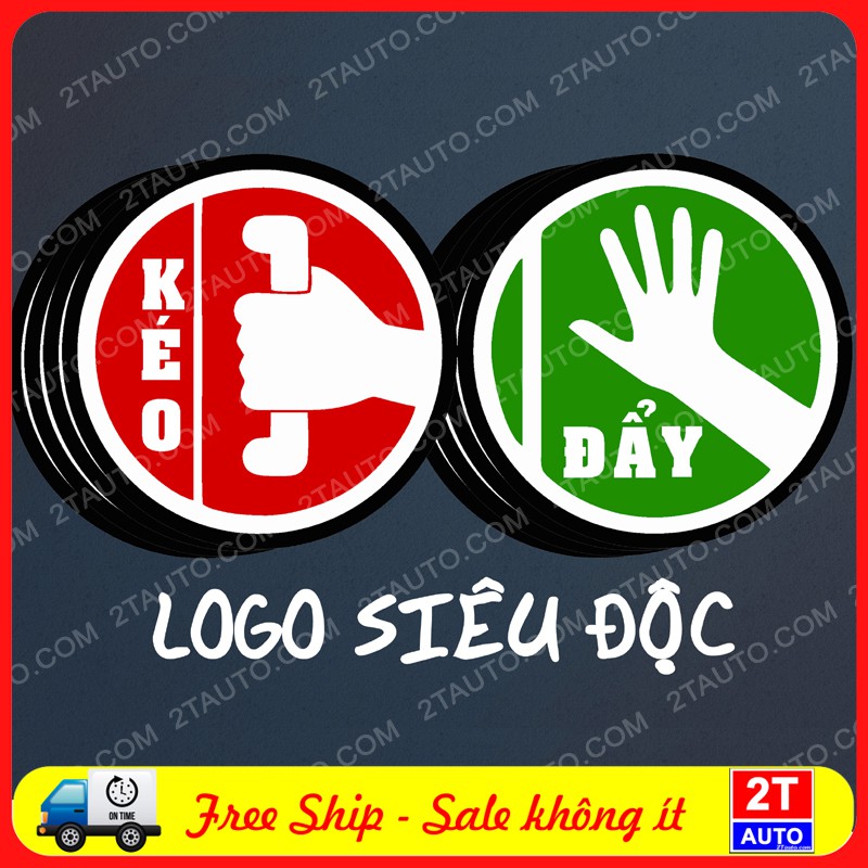 BỘ 2 LOGO STICKER TEM ĐẨY VÀO- KÉO RA DÁN CỬA, PUSH PULL GẮN CỬA, BIỂN KÉO ĐẨY | BigBuy360 - bigbuy360.vn