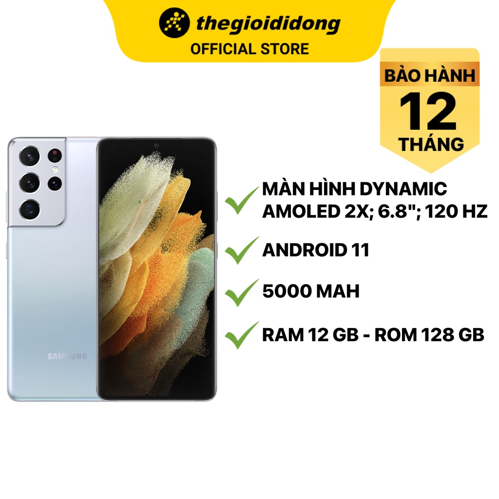 Điện thoại Samsung Galaxy S21 Ultra 5G 128GB - Hàng chính hãng