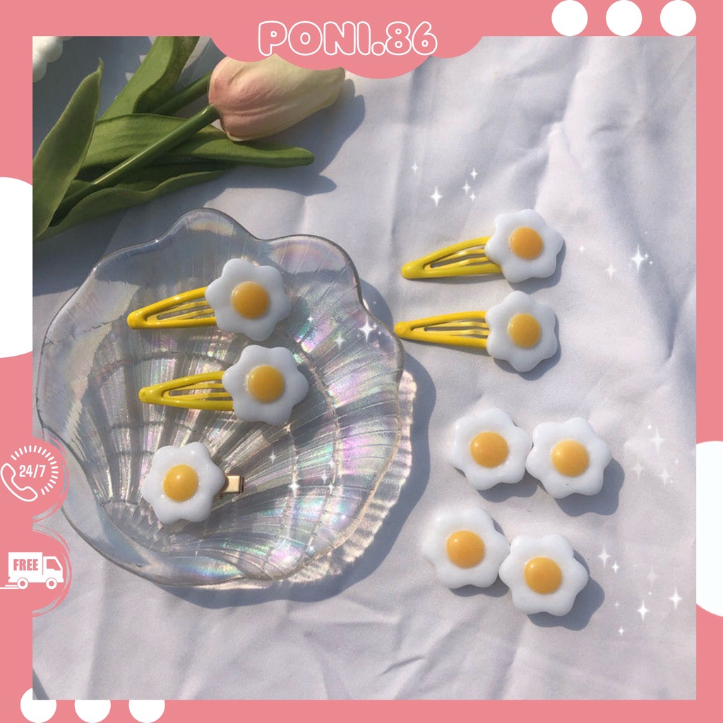 Kẹp tóc hình trứng phô mai đáng yêu dành cho các bé