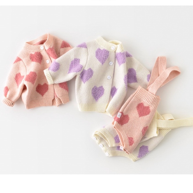 Set len yếm + áo giành cho bé gái 0-24 tháng