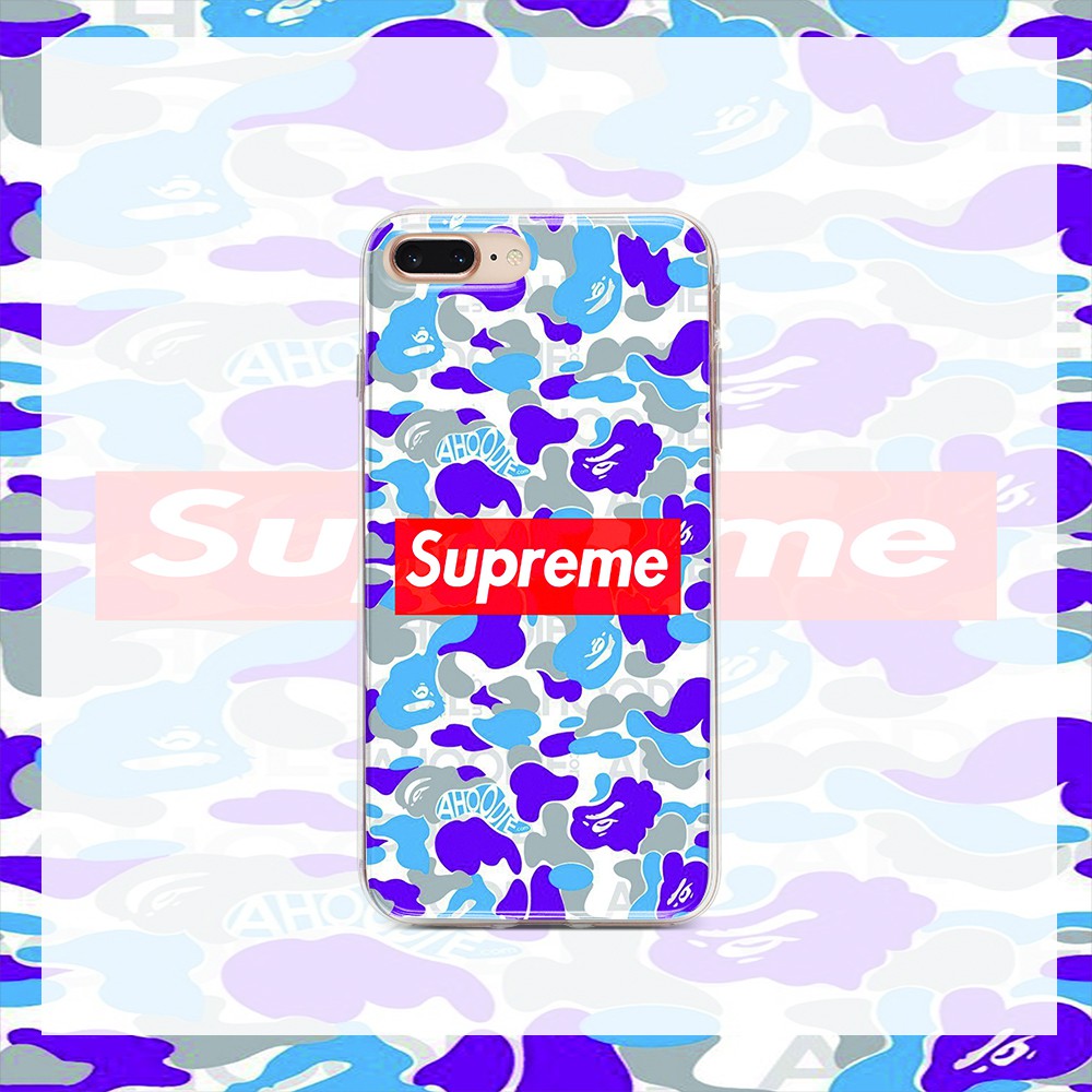 Ốp điện thoại dẻo in hình Supreme Aape Tide Brand Joke cho iphone 11 pro max 6 6S 7 8 Plus X XS XR XsMax SE2020 SC07A