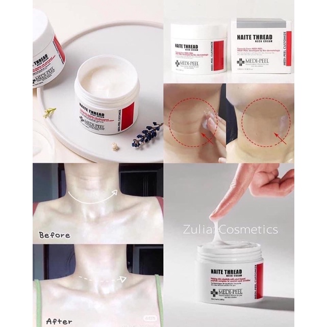 [FREE SHIP] Kem dưỡng da cổ Medi Peel Naite Thread neck cream 100ml