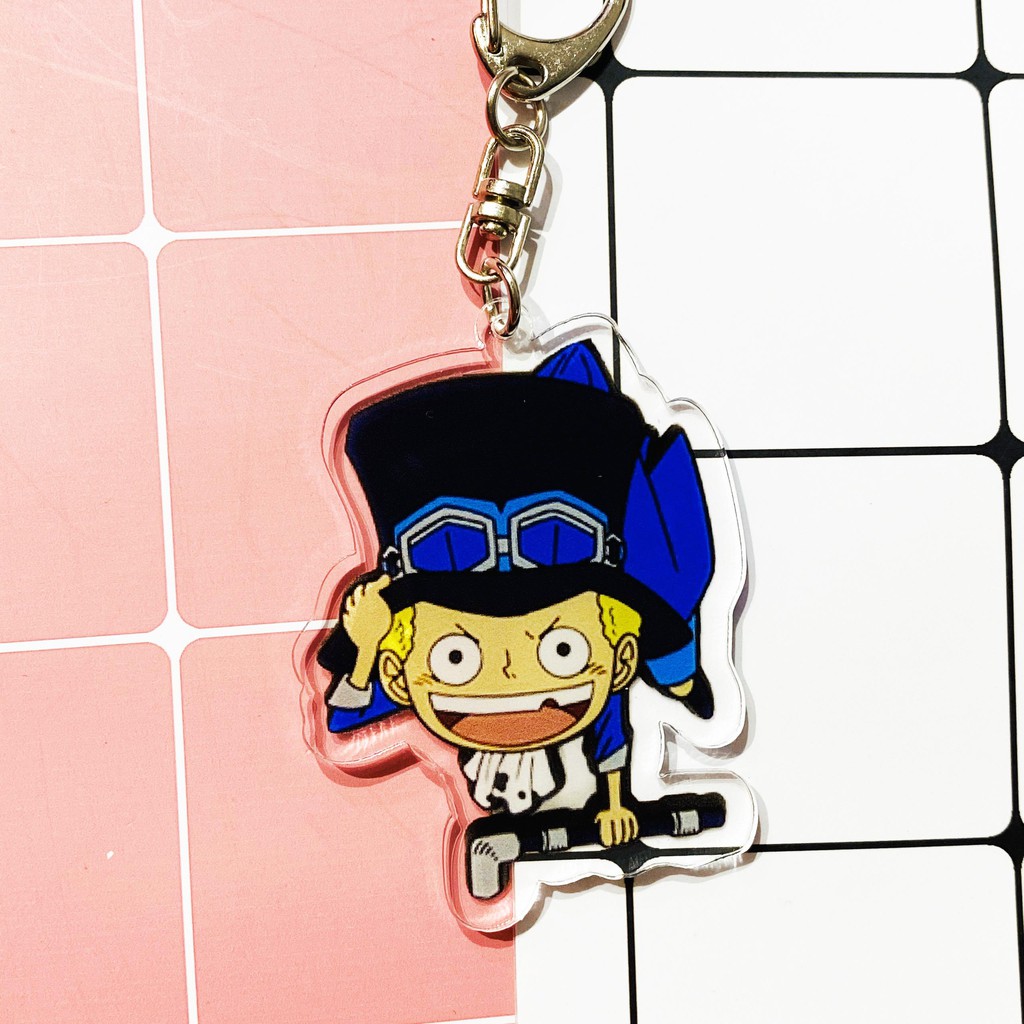 ( Mica trong acrylic ) Móc khóa One Piece Đảo Hải Tặc ver treo người Luffy Ace quà tặng xinh xắn dễ thương anime chibi