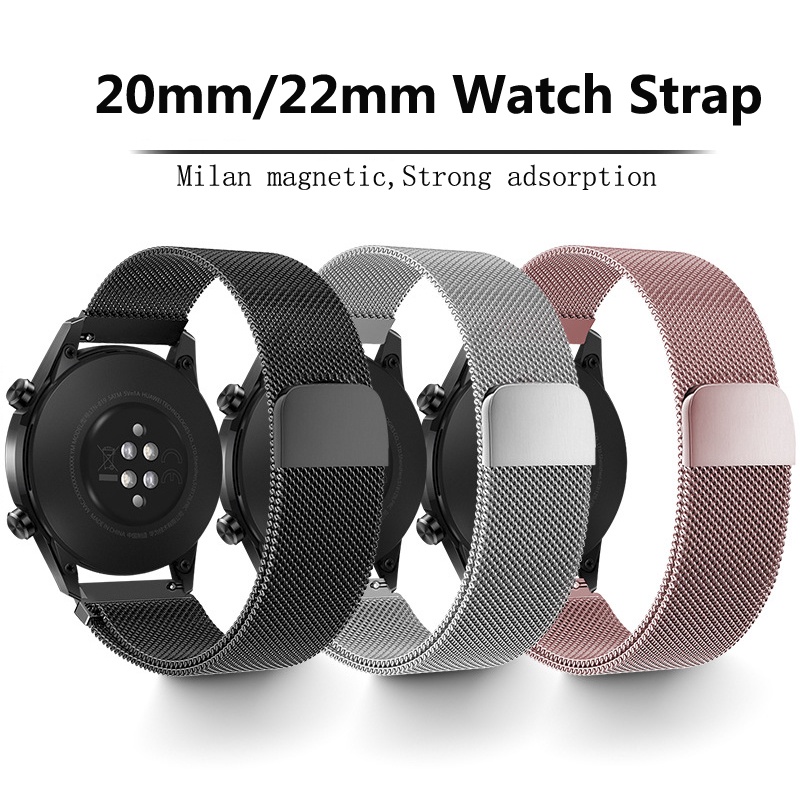 Dây Đeo Thay Thế Bằng Thép Không Gỉ 20mm 22mm Cho Đồng Hồ Thông Minh Huawei Watch GT 3 Pro 46mm GT3 46mm