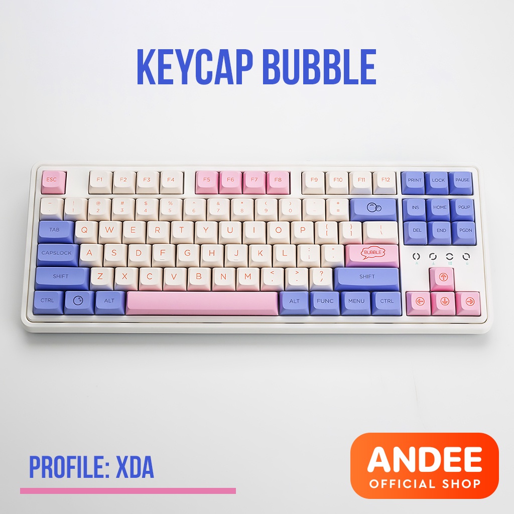 Keycap XDA Marshmallow/Pixel Wars/Macaroon/Bubble nhiều màu dễ thương cho bàn phím cơ