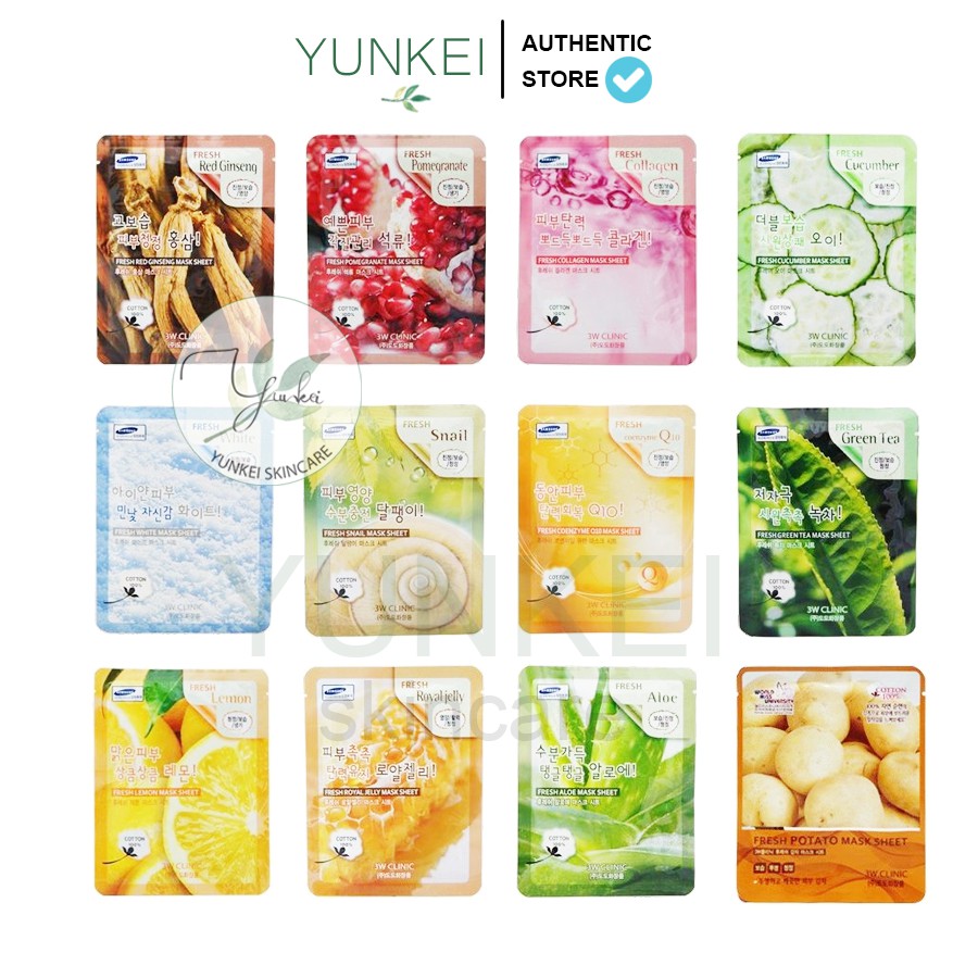 Mặt nạ giấy 3W Clinic Fresh Mask Sheet 23ml