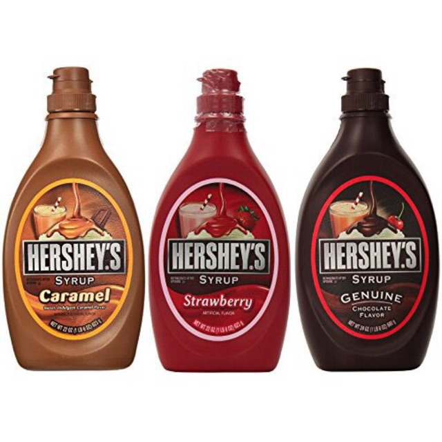 Sốt Hershey sôcôla , dâu , caramen