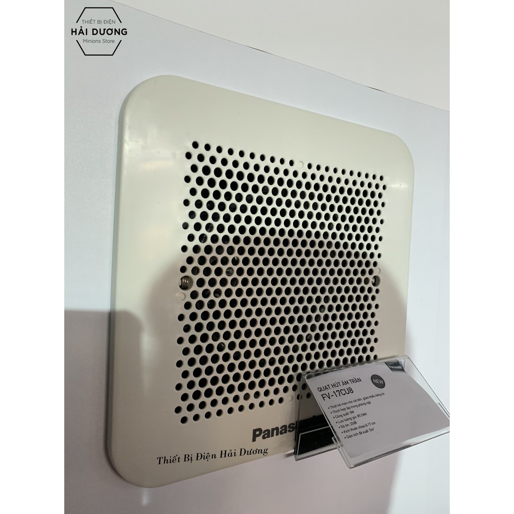 Quạt hút thông gió âm trần Panasonic FV-17CU8 - Khoét lỗ vuông 17cm - Bảo hành 1 năm