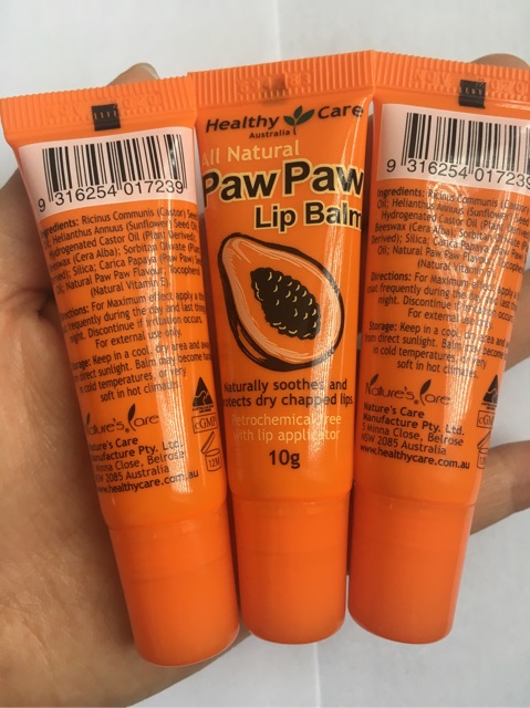 Dưỡng môi tinh chất đu đủ - Healthy care Lucas Paw Paw Lip Balm