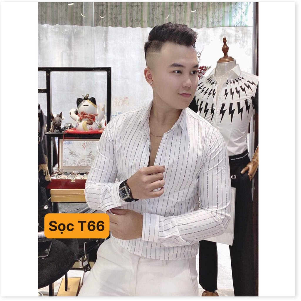Áo sơ mi nam cao cấp hàn quốc họa tiết đẹp vải lụa HP