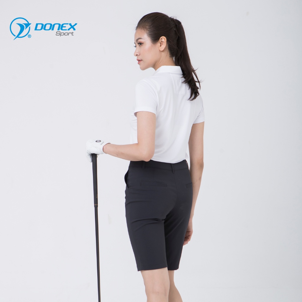 Áo Thể Thao Nữ Golf DONEXPRO Form Classic, Thiết Kế Có Cổ, Chất Vải Poly Cá Sấu Mát Mẻ AC-3612