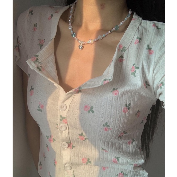 Vòng cổ xanh ngọc handmade