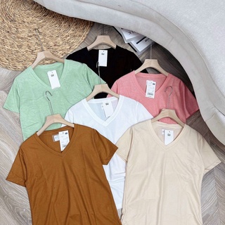 Áo pull cotton cổ tim