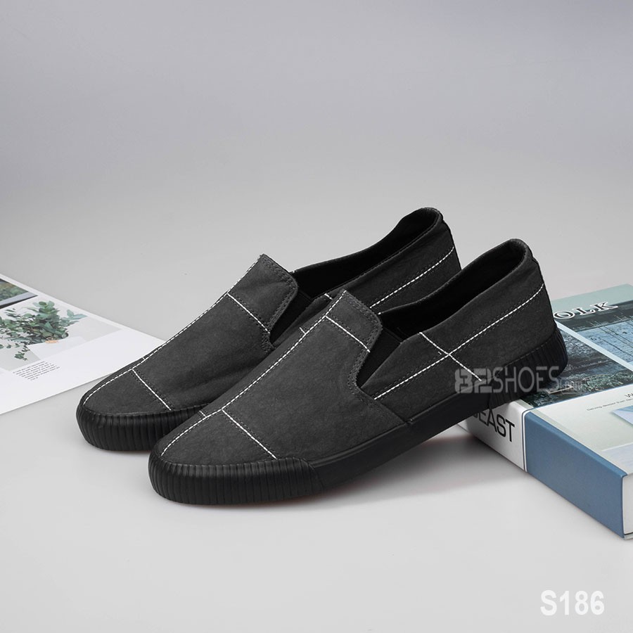 [XẢ KHO, LẺ SIZE] Giày lười nam - Slip on nam vải - Mã S186