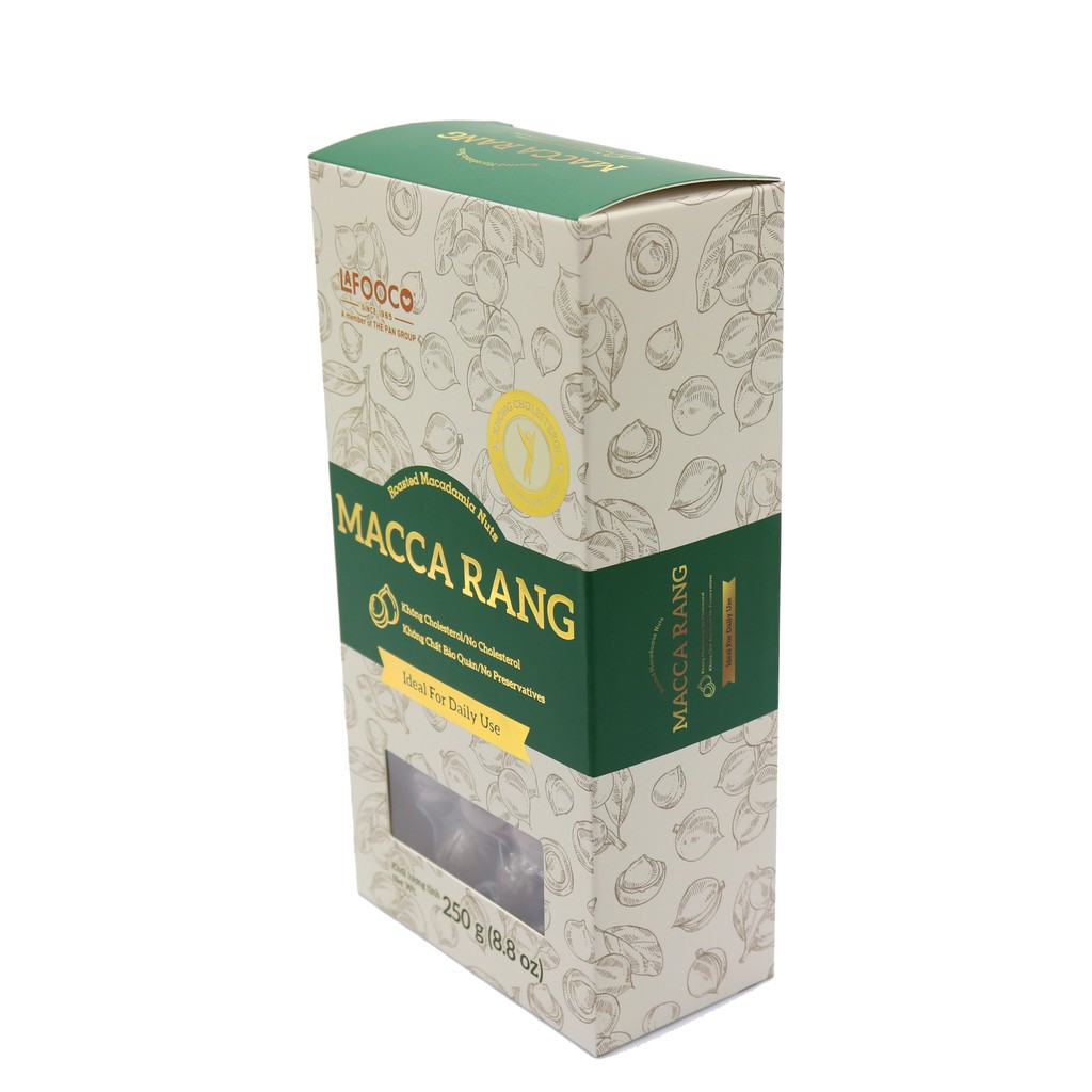 [Mã LT50 giảm 50k đơn 250k] Hạt MACCA Rang LAFOOCO Hộp 250g (Tặng dụng cụ tách vỏ)