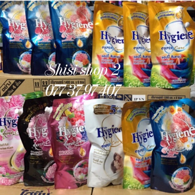 Nước Xả Vải HYGIENE Thái Lan Đậm Đặc Siêu Thơm Túi 1150ml