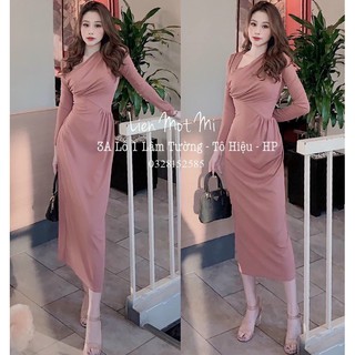 Đầm body tay dài nhúng siêu sang