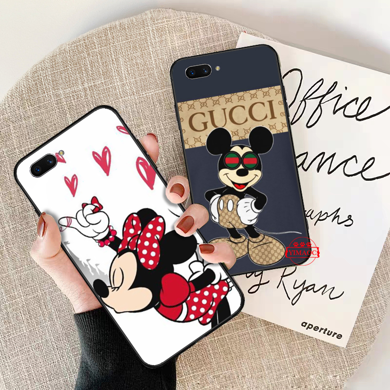 GUCCI Ốp Lưng Điện Thoại Phối Hình Chuột Mickey Dành Cho Oppo A3S A5 2018 A37 Neo 9 A39 A57 A5S A7 A59 F1S A77 F3 A83 A1 F5 A73 F F9 Pro 51f