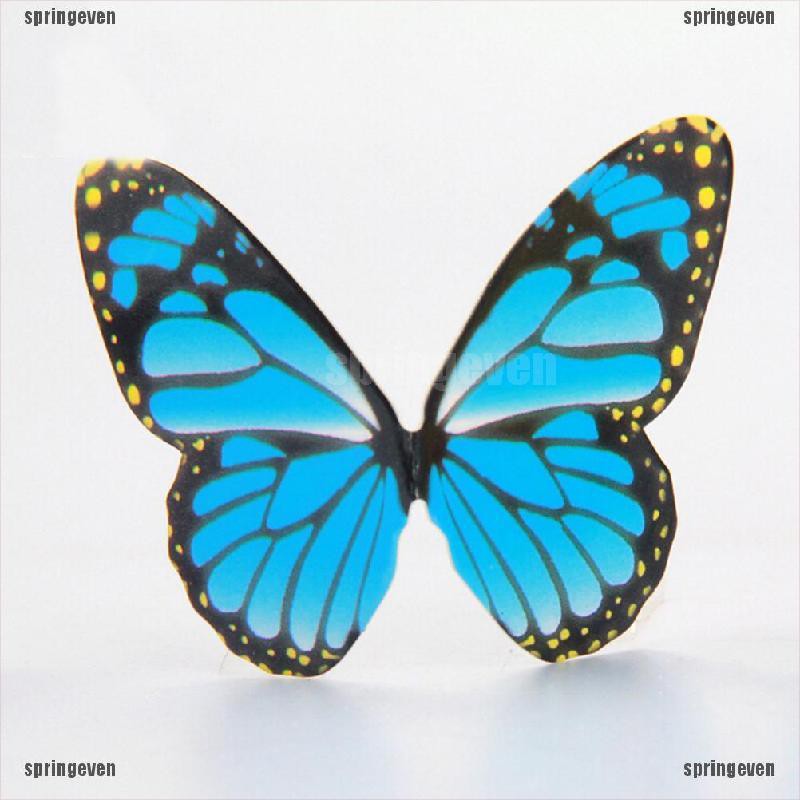 Set 50 Que Cắm Trang Trí Bánh Hình Bướm Màu Cầu Vồng DIY