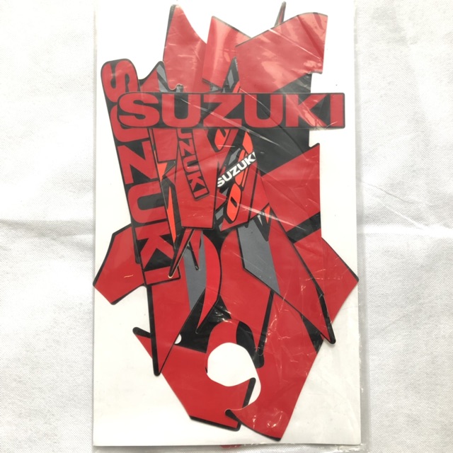 Bộ tem Gsx R150 đỏ -đen / Phụ tùng chính hãng suzuki