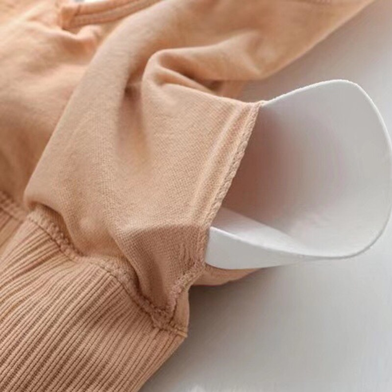 Áo lót vải cotton hai dây màu trơn có đệm ngực cho nữ