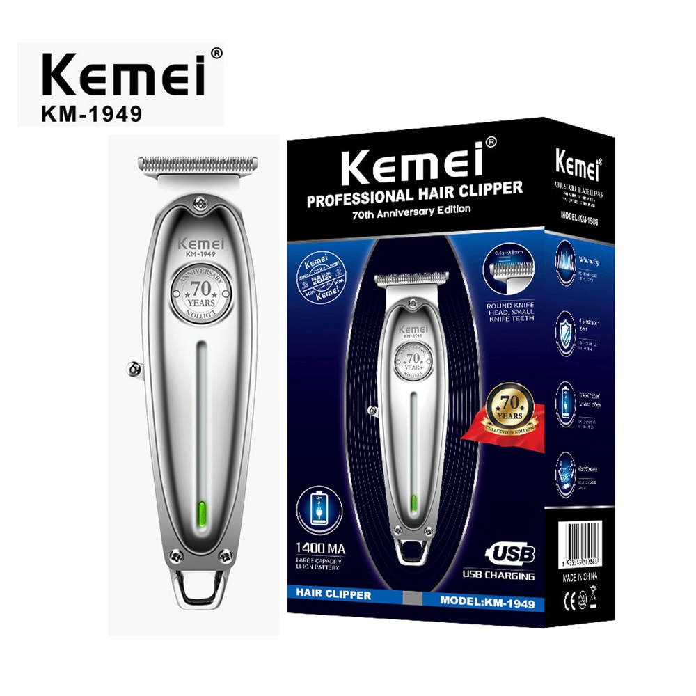 Tông đơ cắt tóc bấm viền kemei KM1949 công suất 5w