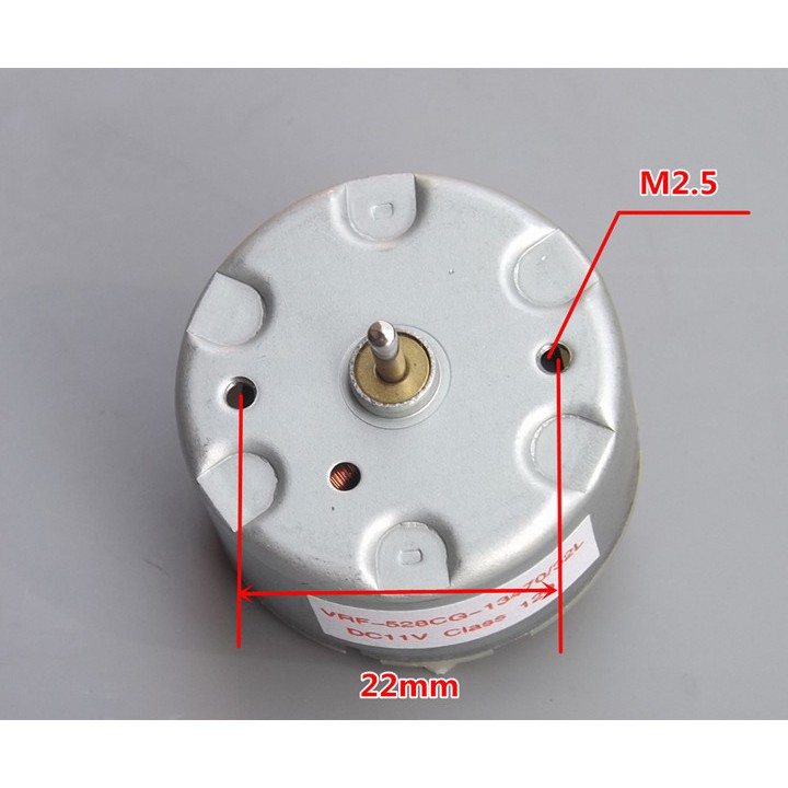 Động cơ motor mô tơ mini VRF-528CG DC 6V-12V chạy êm tốc độ 2500 - 5100 vòng trên phút - LK0100