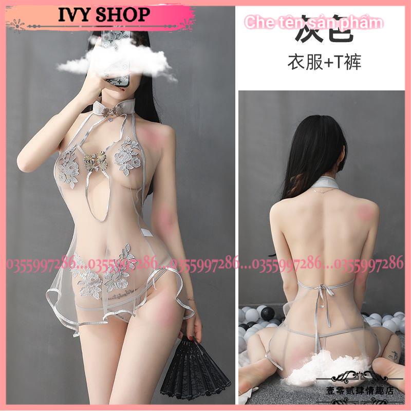 Váy Ngủ Nữ Sexy Sườn Xám Voan Xuyên Thấu Mềm Mại Cao Cấp - SXV001 Sxv002 - Ivyshop