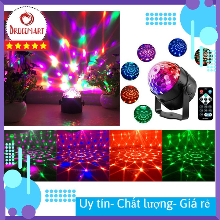 Đèn Led Sân Khấu Nháy Theo Nhạc, Đèn Bay Phòng Có Điều Khiển Từ Xa Ánh Sáng Sống Động_BH 12 tháng