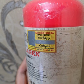 Cặp Dầu Gội Xả Collagen Mefaso 850ml đỏ( mẫu mới 2019)