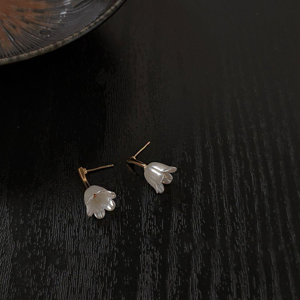 Vanes1 Bông Tai Hoa Tulip Lãng Mạn Cho Nữ|Khuyên Tai Kim Phong Cách Pháp Cho Nữ