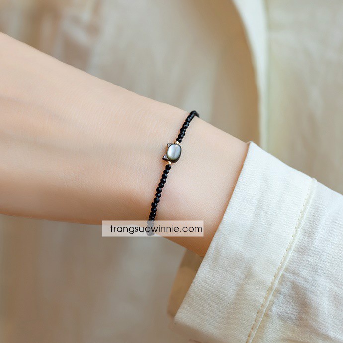 Lắc tay nữ Mèo đen