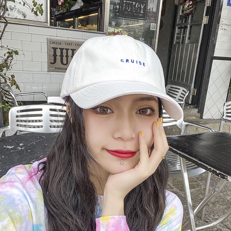 Mũ Lưỡi Trai Unisex Thêu Chữ Đơn Giản