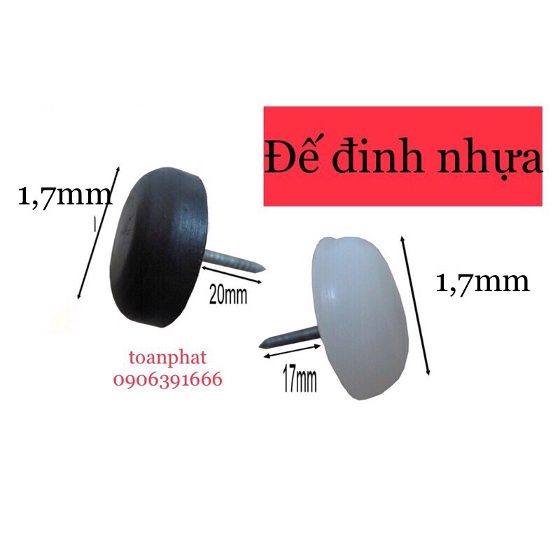 Đế đinh trắng nhựa| Đế đóng chân ghế chân bàn