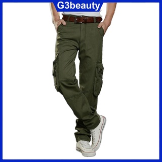 Quần Kaki Nam túi hộp thời trang lính (đen)