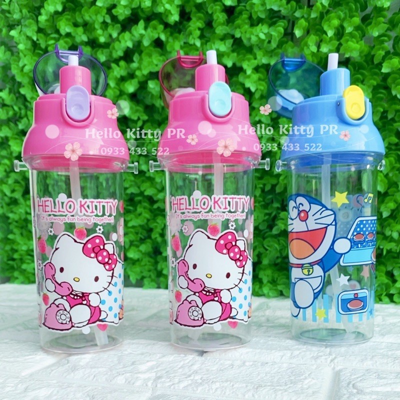 Bình nước có dây đeo Hello Kitty - Doremon Doraemon