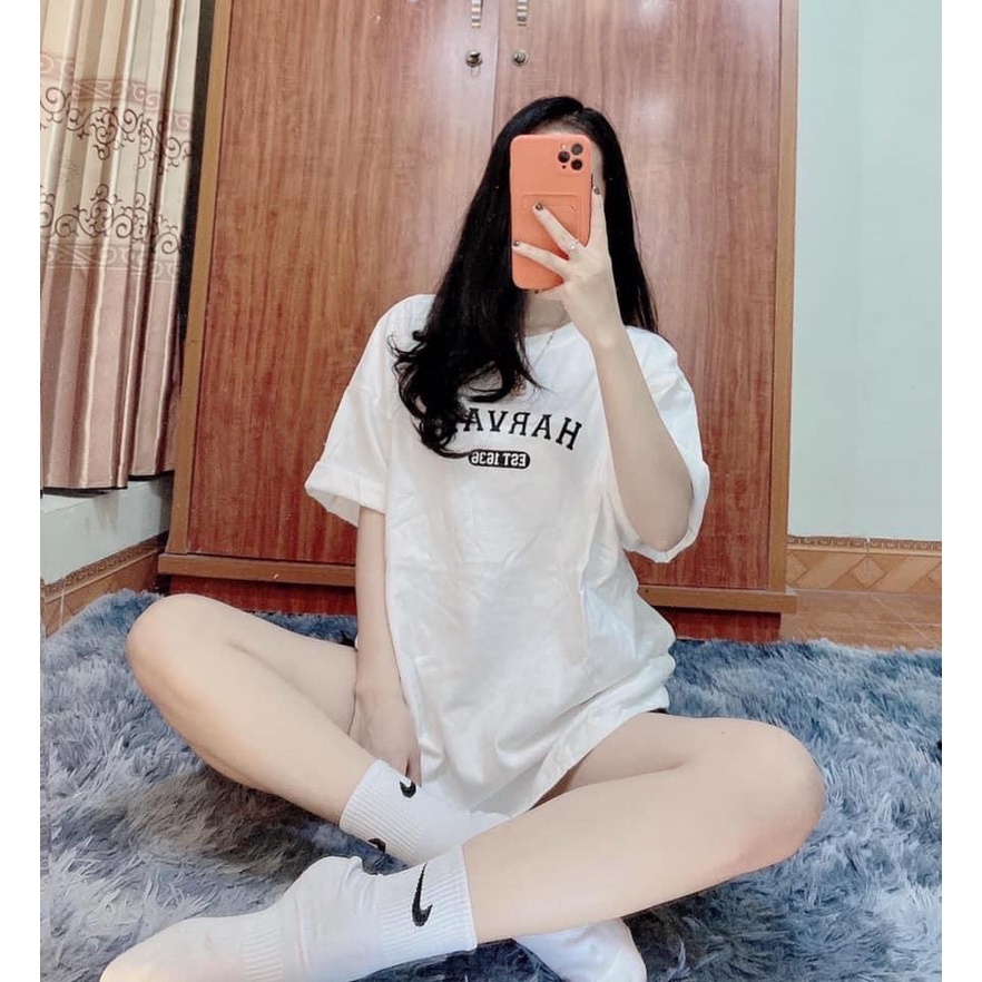 Áo thun unisex nam nữ tay lỡ form rộng in hình chữ CaMa Store M250