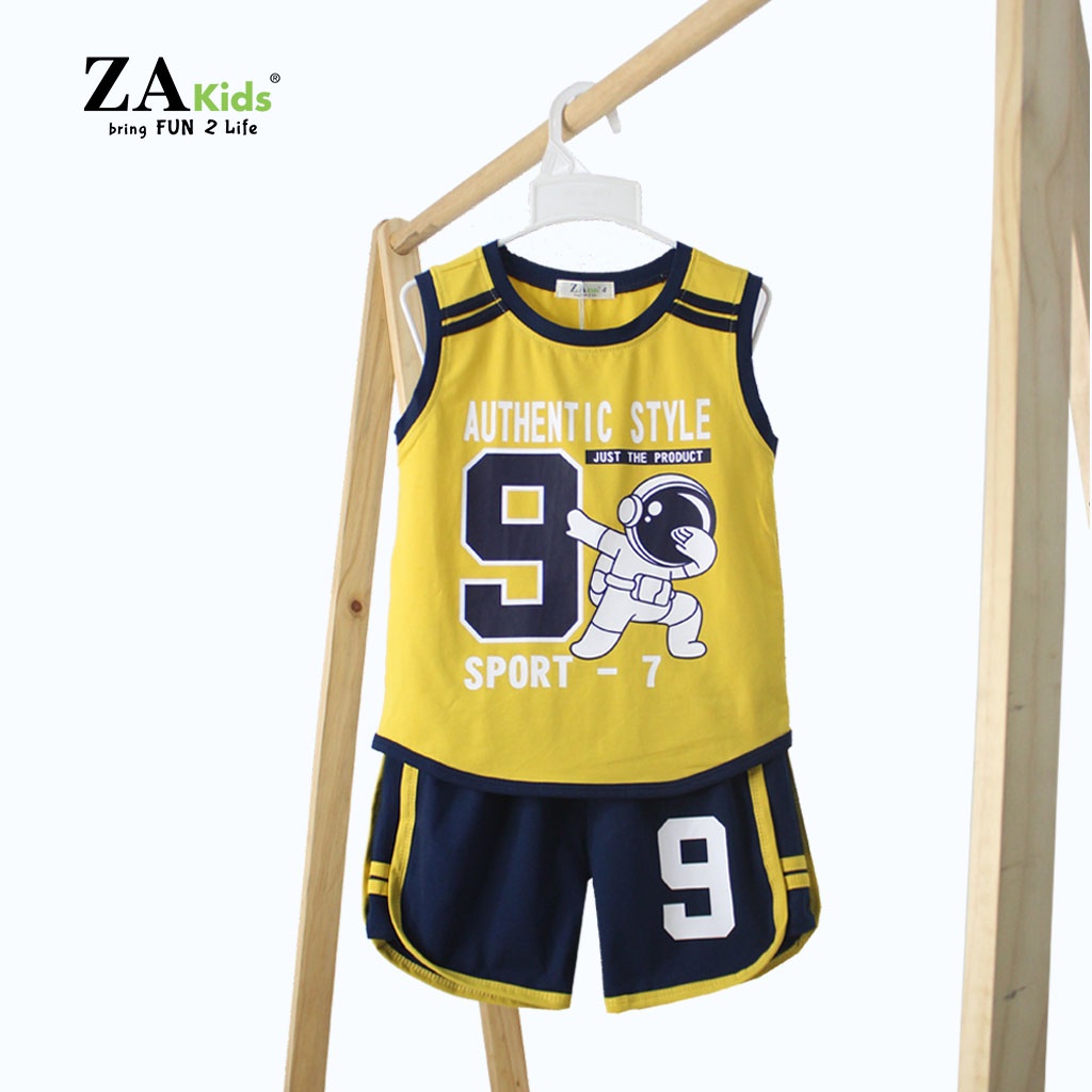 Bộ Quần Áo Thun Sát Nách Bé Trai (2-14 Tuổi) ZA KIDS ZA22166SN