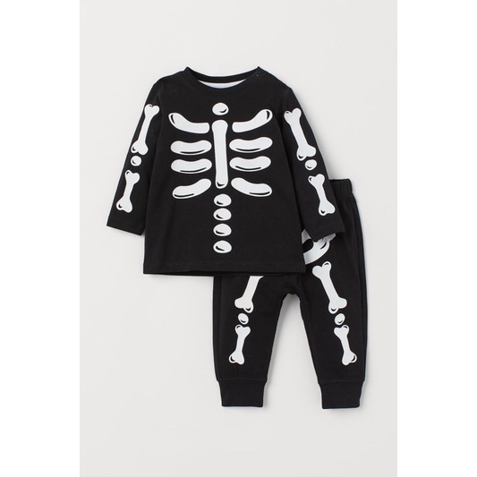 Bộ cotton Halloween HM auth cho bé
