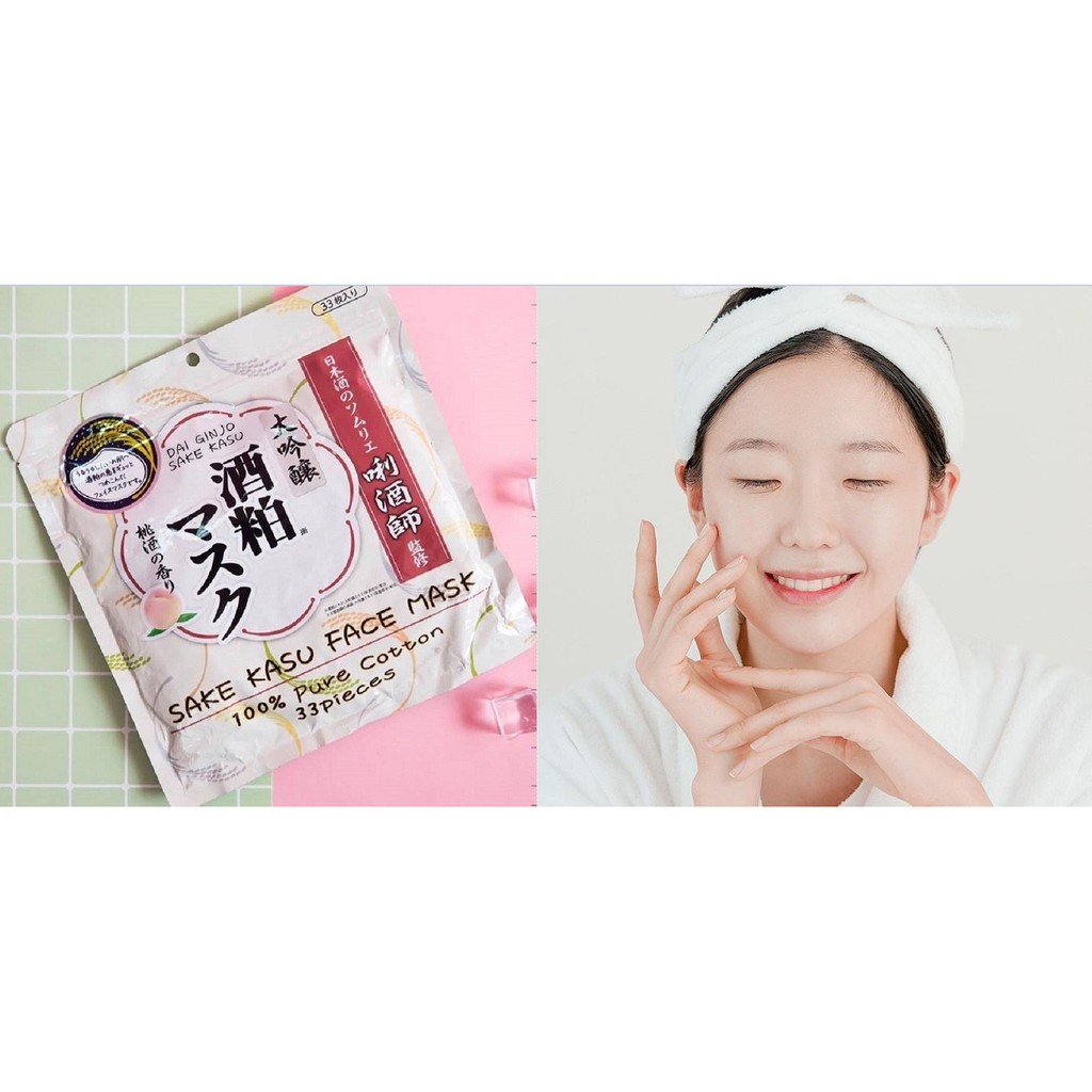 [Hàng Nhật Chính Hãng] 💖Mặt nạ Dai Ginjo Sake Kasu Face Mask Nhật Bản 33 miếng💖💖