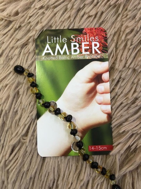 Vòng tay hổ phách Little Smiles Amber