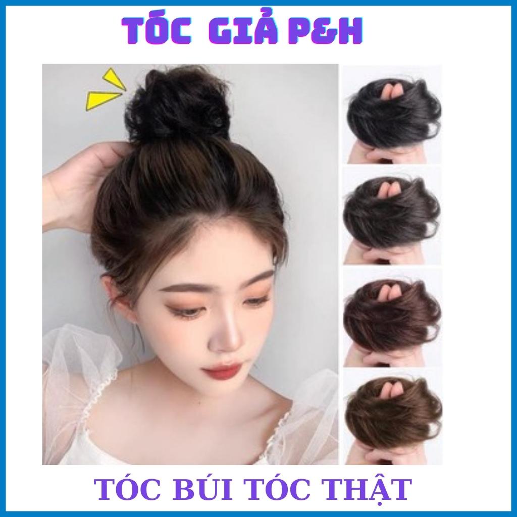 Tóc giả búi cột rối tóc thật 100%