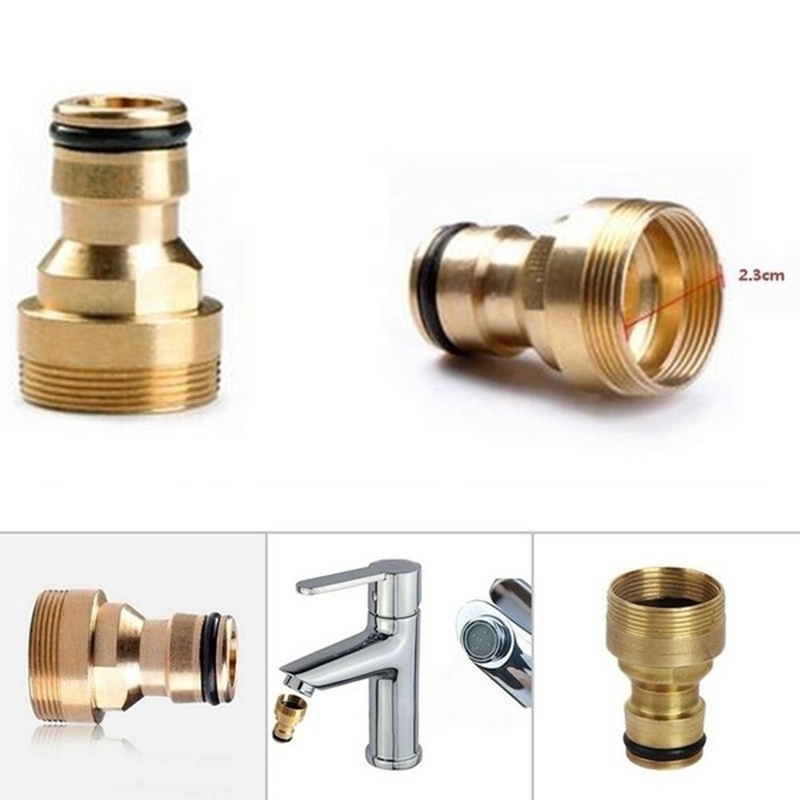 1 Đầu Nối Vòi Nước Bằng Đồng Thau 23mm Dùng Trong Nhà/Ngoài Trời