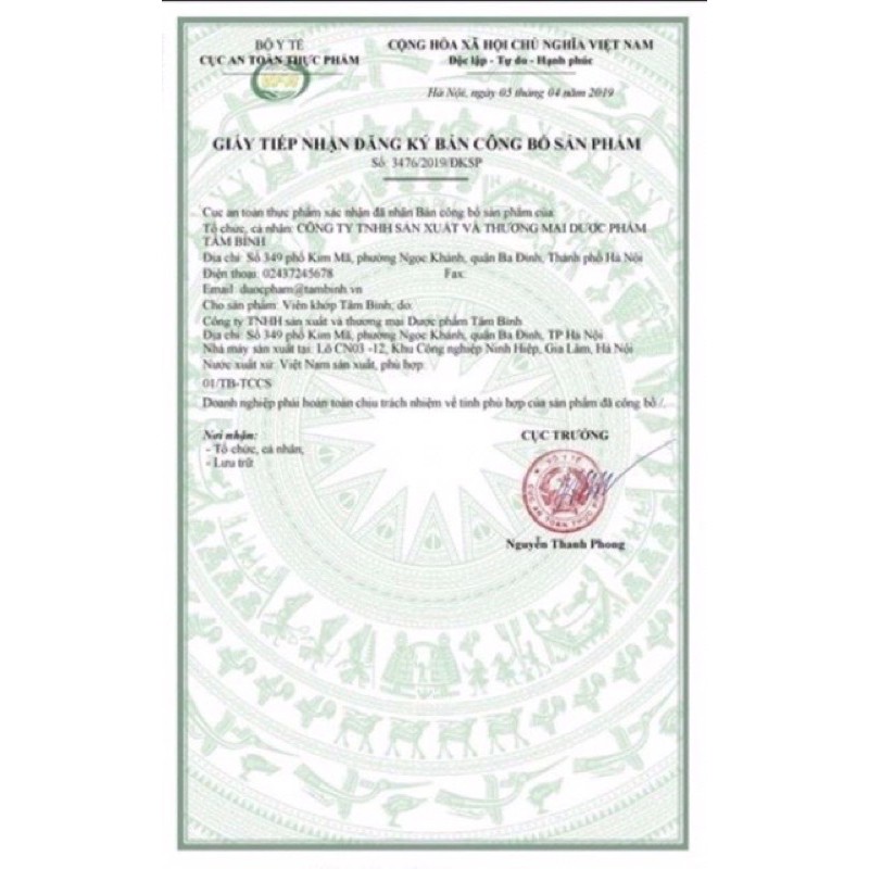 Khớp Tâm Bình - Viên Bồi Dưỡng Khớp