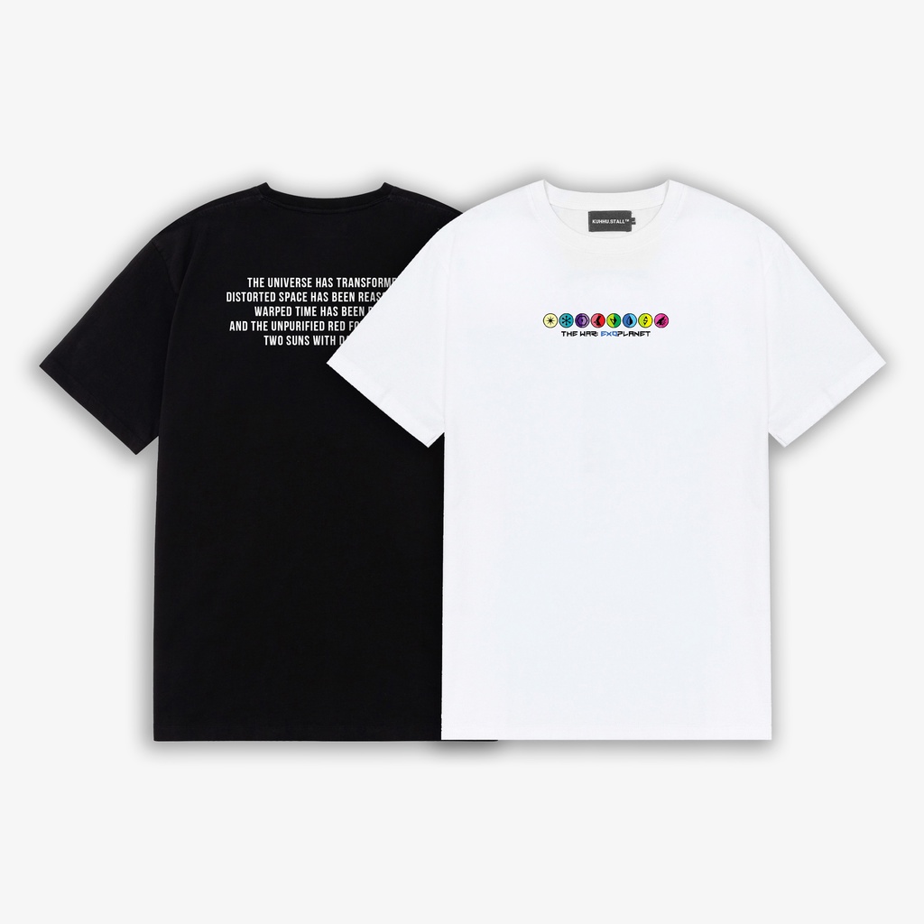 EXOPLANET: THE WAR TEE - Áo thun unisex oversize 2 màu đen/trắng