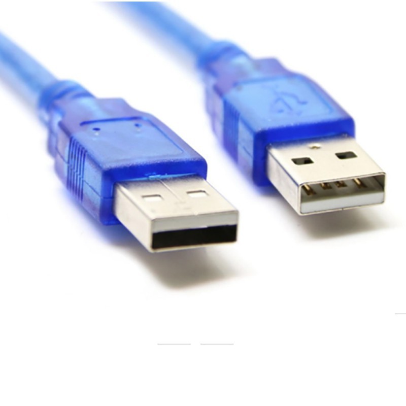 Dây cáp 2 đầu USB | Cáp USB 2 đầu đực chiều dài 30Cm(màu xanh)